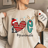 Lofaris Love Grandma Life Christmas Custom Name Sweatshirt